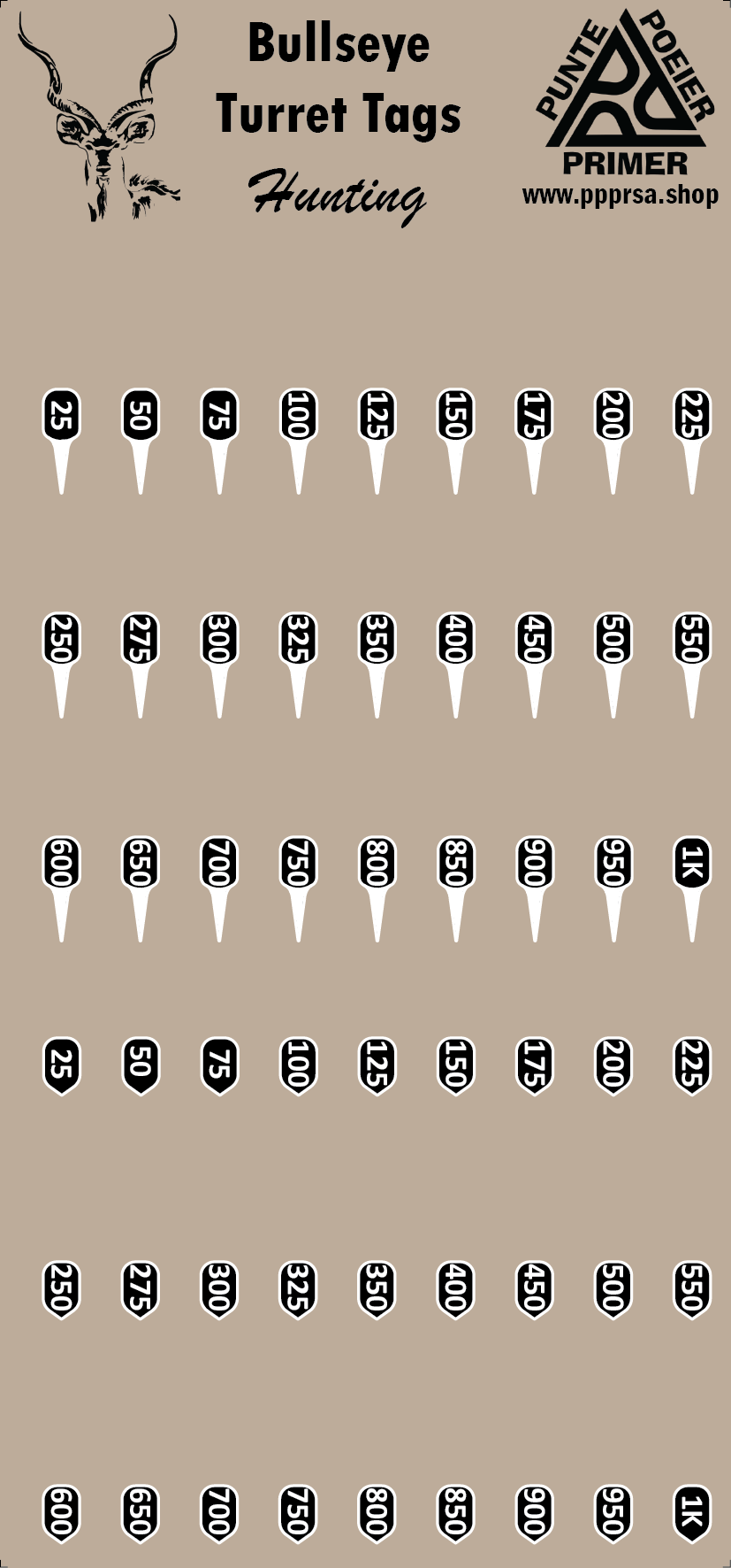 Bullseye Turret Tags