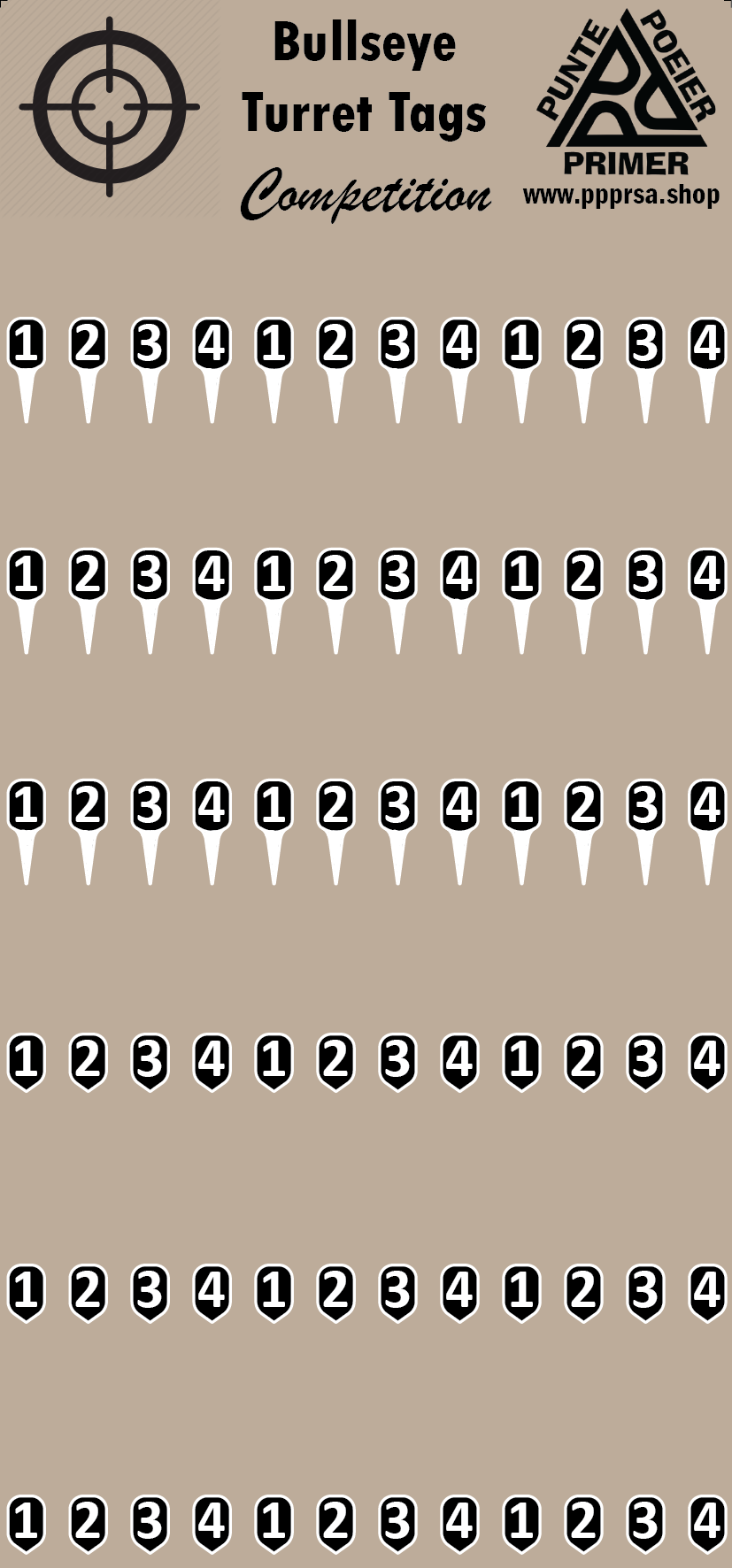 Bullseye Turret Tags